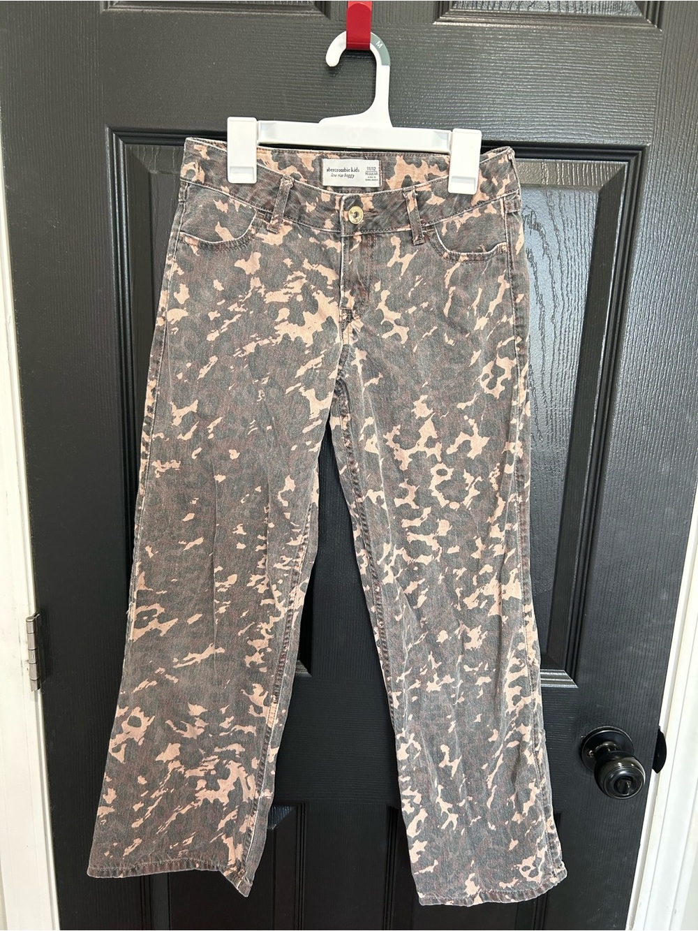 abercrombie kids brown and cream cheetah print Jeans - Girls